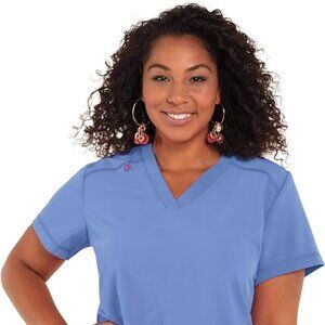 Betsey‎ Johnson 3-Pocket V-Neck Freesia Scrub Top for Women